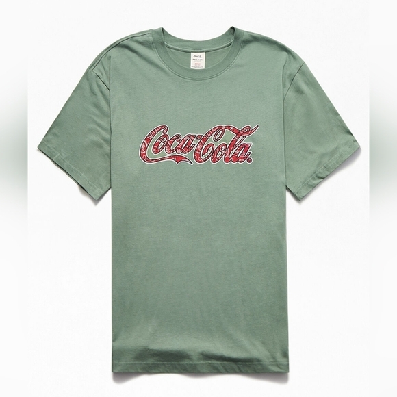 PacSun Other - Coca Cola By PacSun Green Bandana Print Logo Tee Size Large